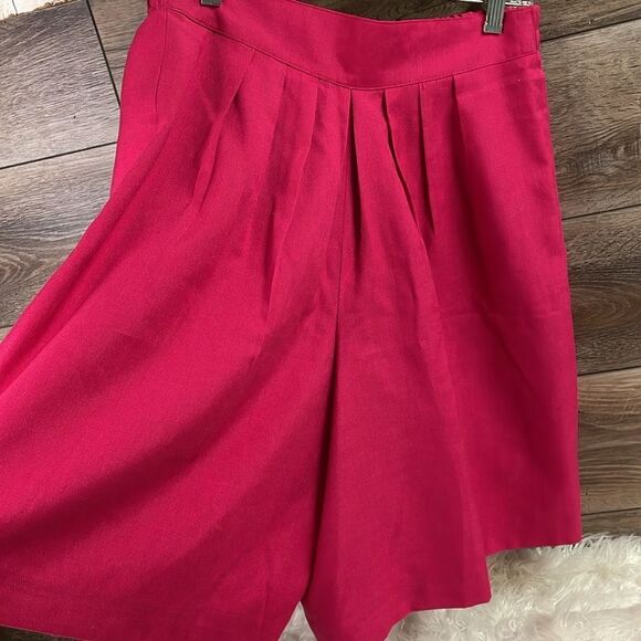 WORTHINGTON Pleated Dressy Shorts Skirtlike Fully Lined Size 8 Vintage Fushia - Picture 5 of 8